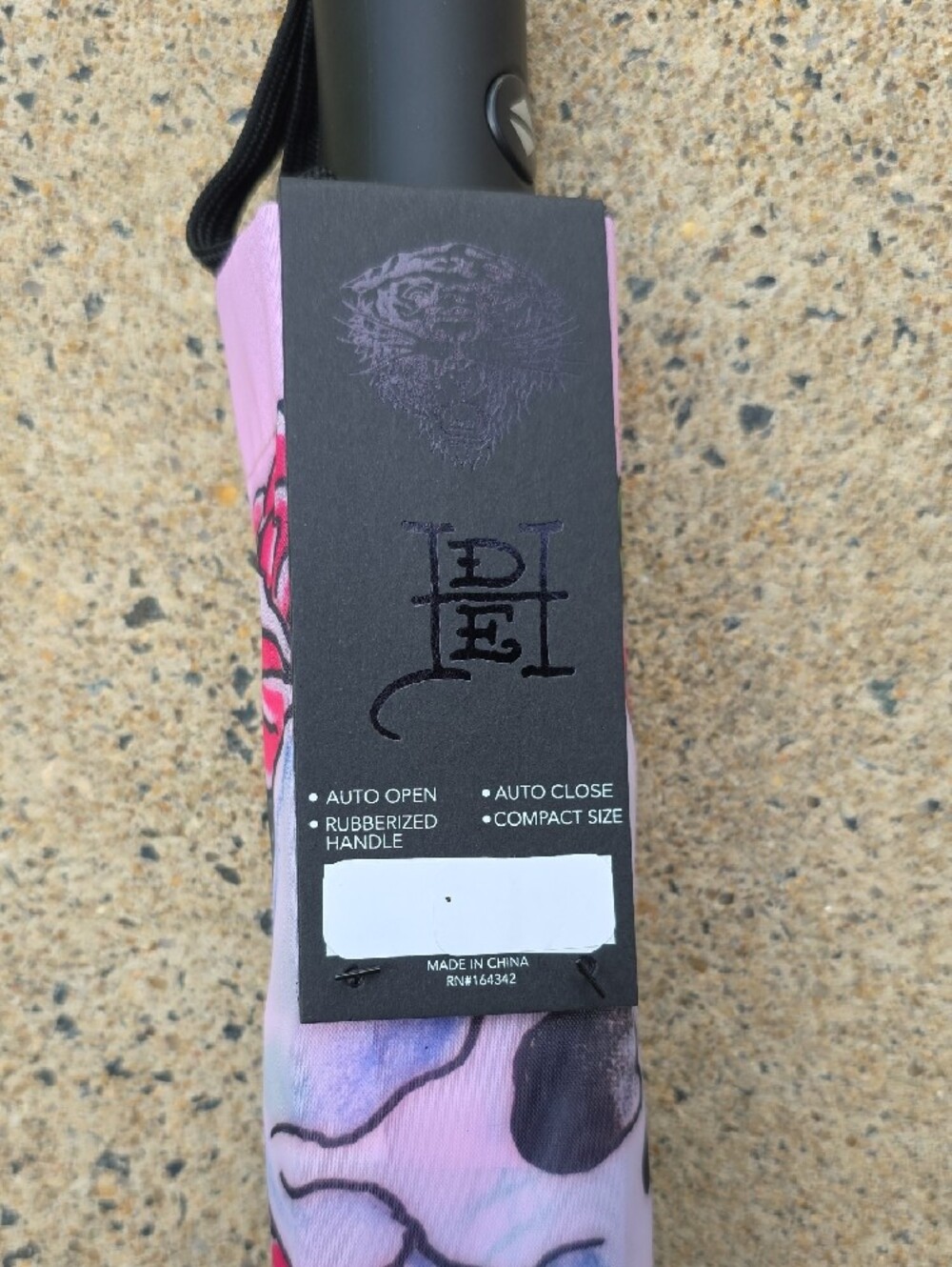 Ed Hardy Skull & Roses Umbrella - Picture 4 of 6
